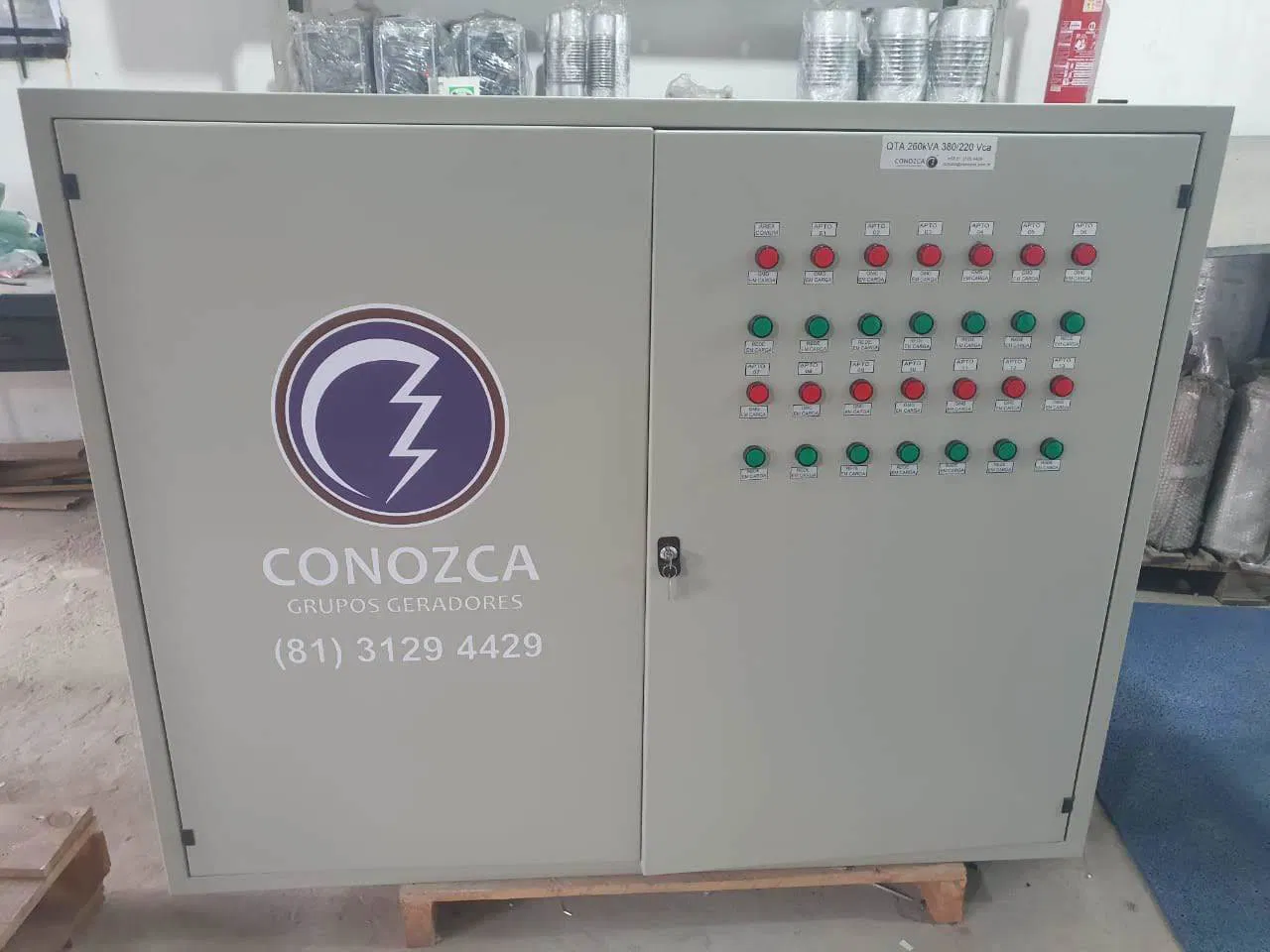 Página de produto: Quadro Transferência Automática Gerador